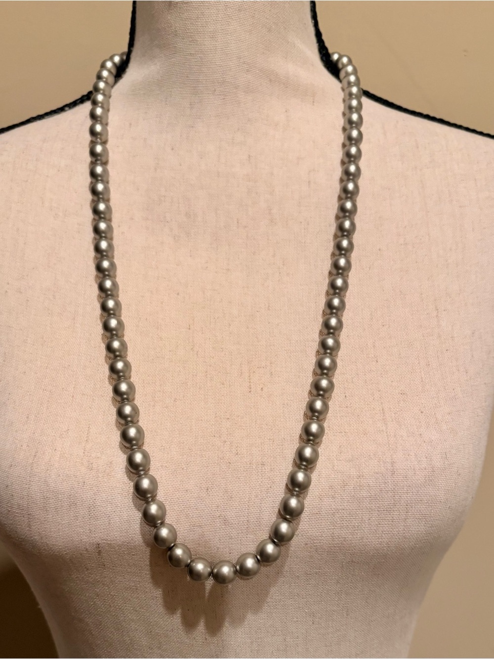 Joan Rivers Classic Silver Pearl Glass Beaded Necklace - Women Jewelry